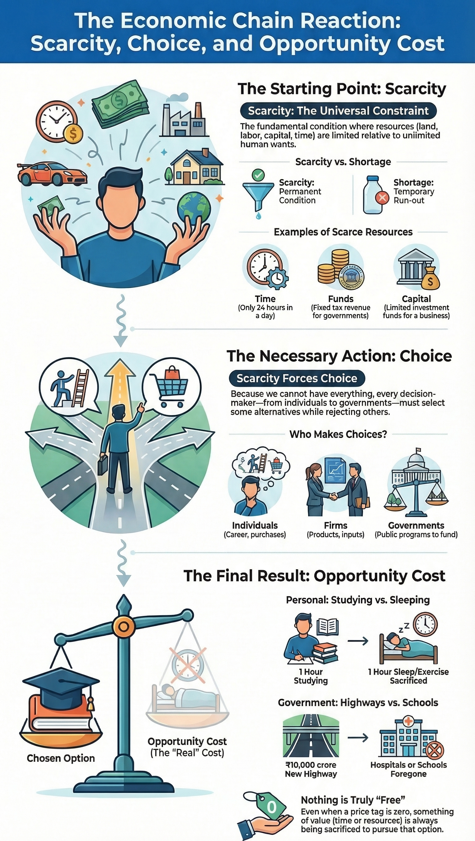 Introduction to Economics: Scarcity, Choice & Opportunity Cost Explained