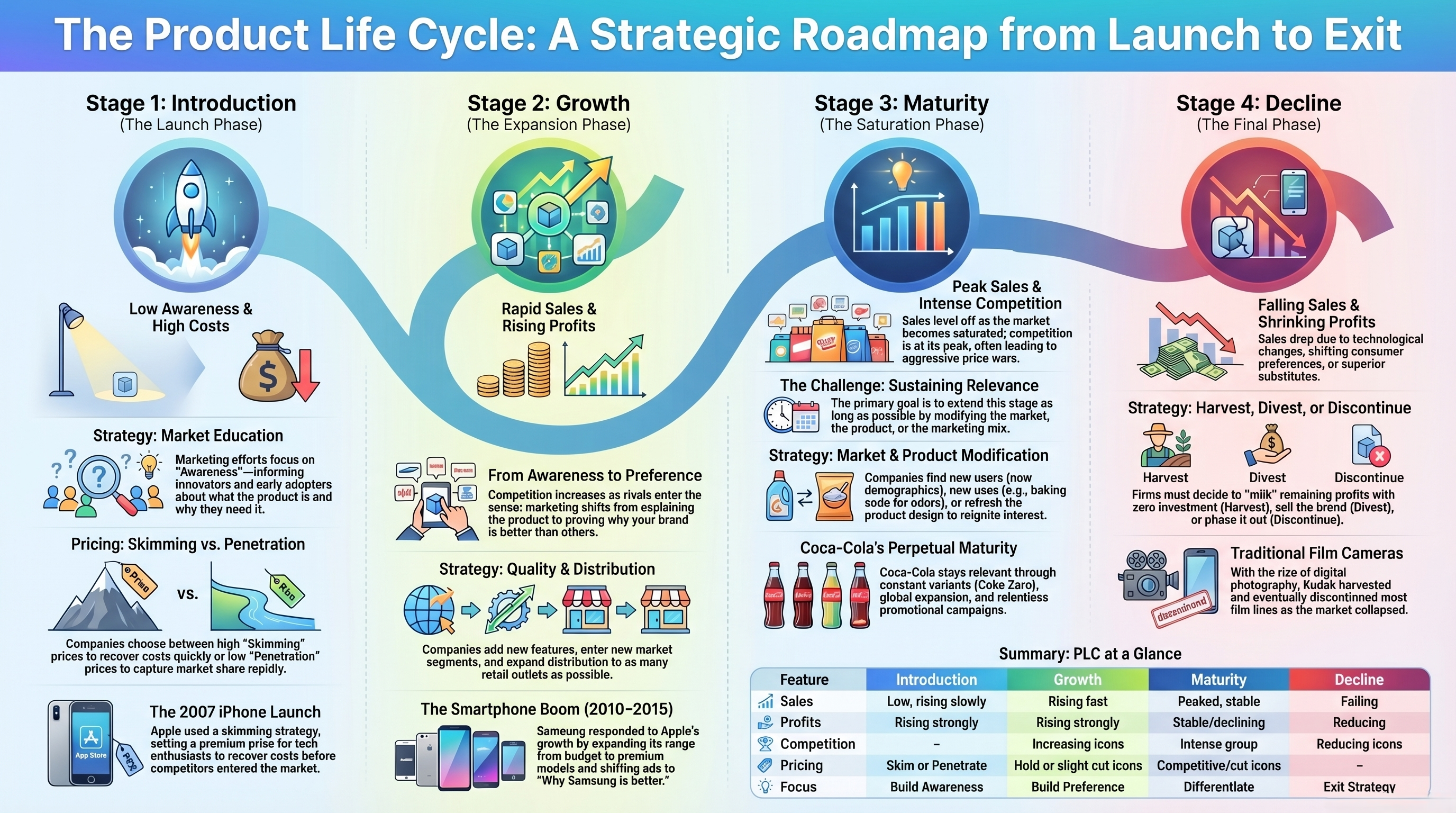Product Life Cycle: All 4 Stages Explained with Strategies & Examples