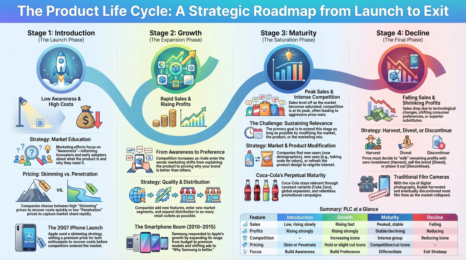 Product Life Cycle: All 4 Stages Explained with Strategies & Examples