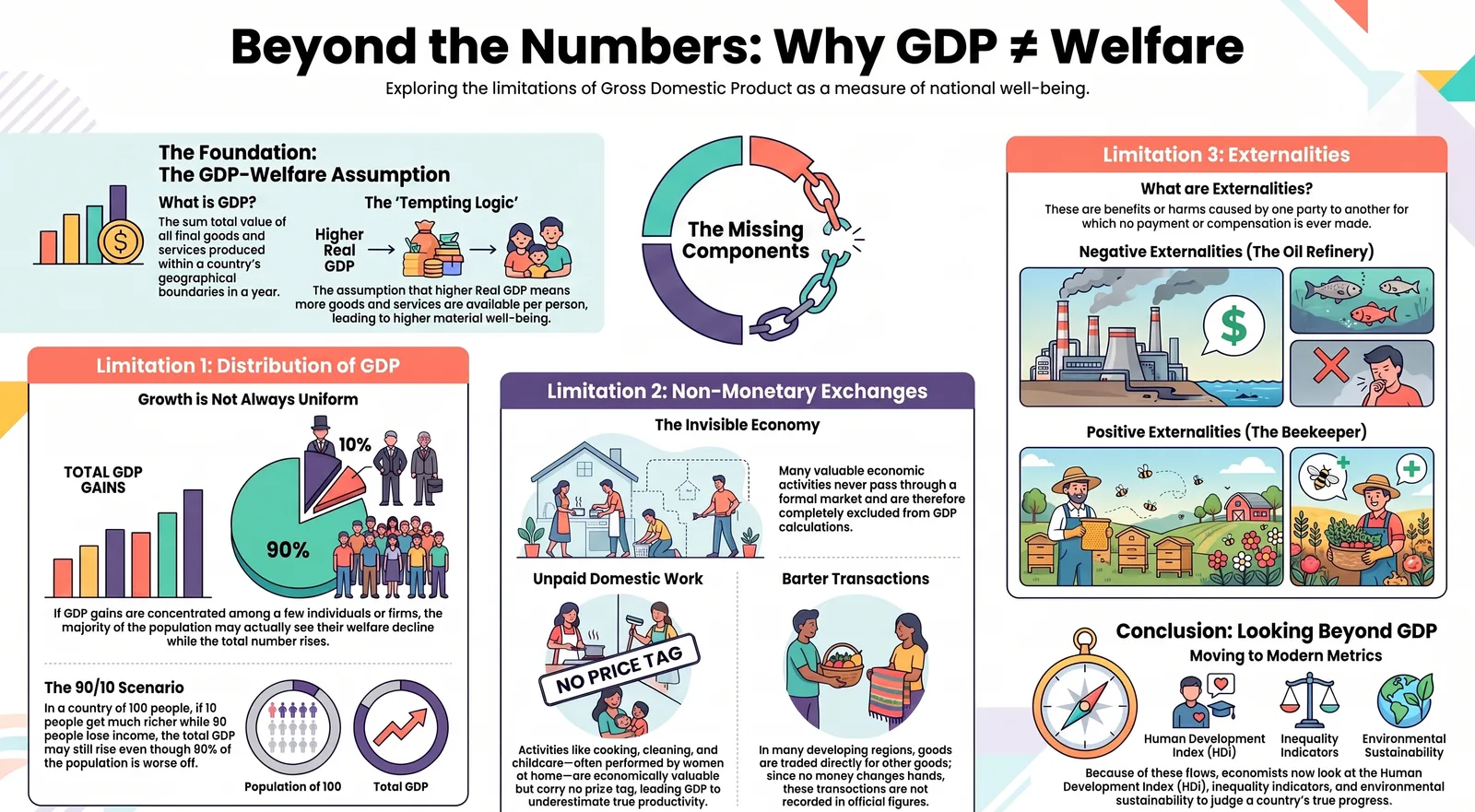 Why GDP Isn't Enough: GDP and Welfare Explained | Class 12 Economics