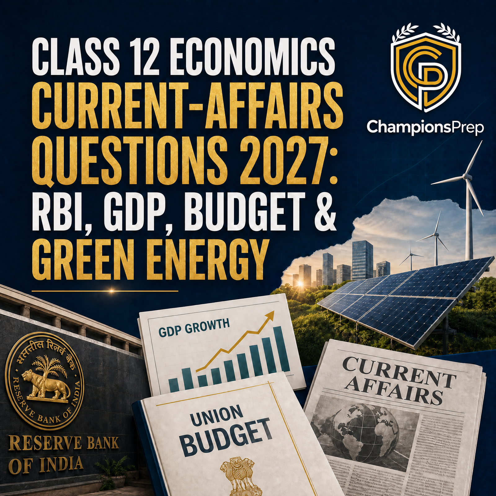 Class 12 Economics Current-Affairs Questions 2027: RBI, GDP, Budget & Green Energy — CBSE Class 12 Official Sample Paper