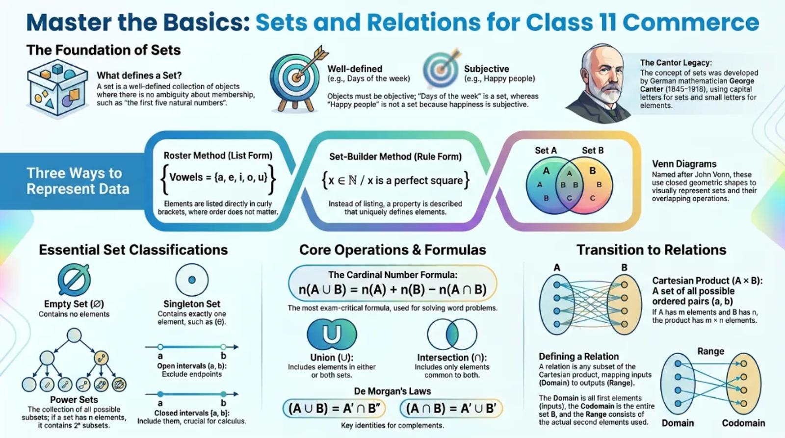 Sets and Relations in Class 11 Commerce Maths – Complete Guide with Examples