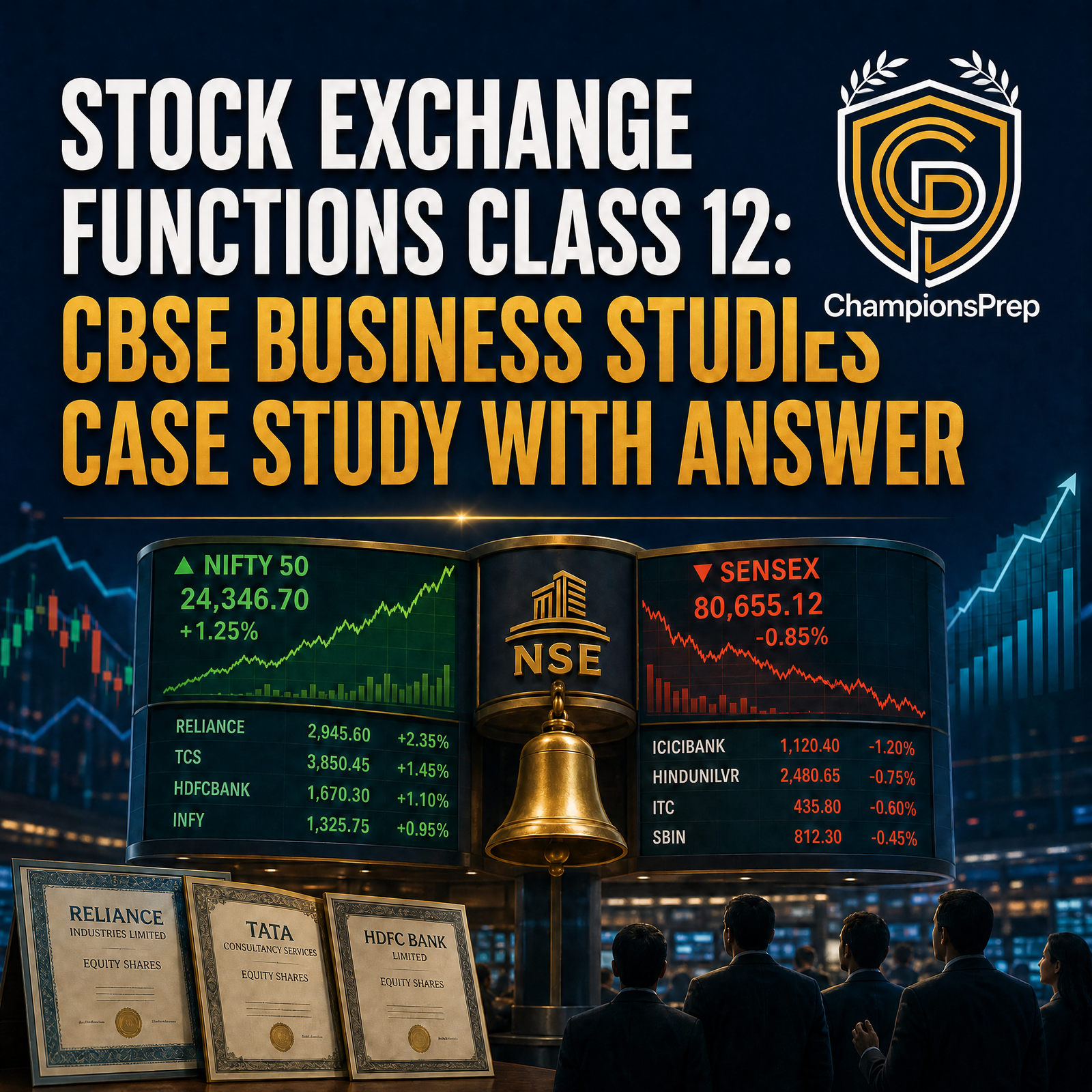 Stock Exchange Functions Class 12: CBSE Business Studies Case Study with Answer — CBSE Class 12 Official Sample Paper