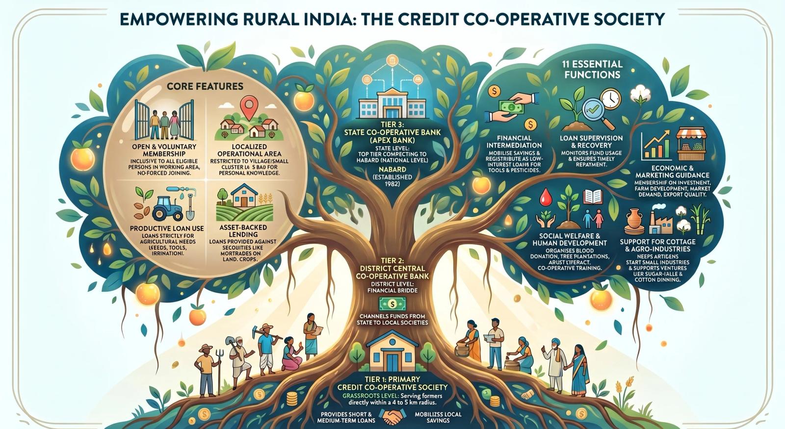 Credit Co-operative Society Class 11 – Meaning, Features, Functions and Three-Tier Structure