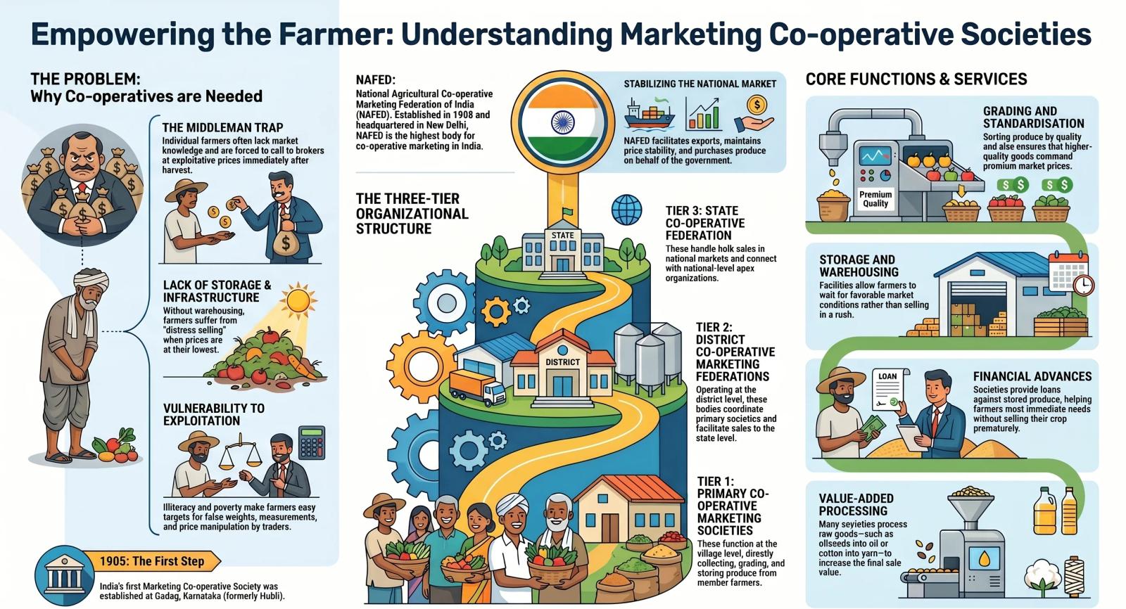Marketing Co-operative Society Class 11 – Meaning, Functions, NAFED and Organisational Structure