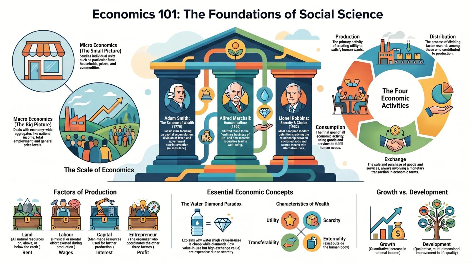 Basic Concepts in Economics Class 11 – Micro, Macro, Wants, Wealth and Economic Activities