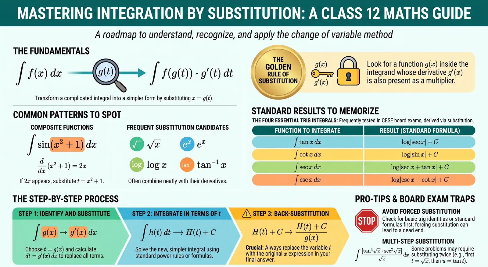 Integration by Substitution Method: Class 12 Maths Guide