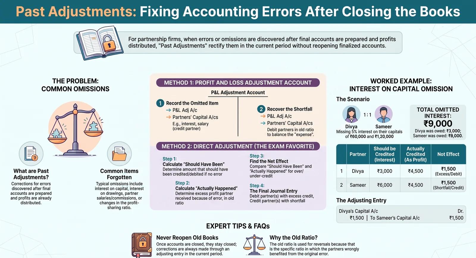 Past Adjustments in Partnership Accounts: How to Rectify Errors After Final Accounts