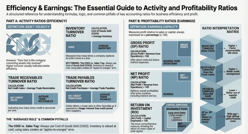 Activity & Profitability Ratios: Turnover, GP, NP & ROI — CBSE Class 12 Accountancy — Comprehensive visual summary and infographic