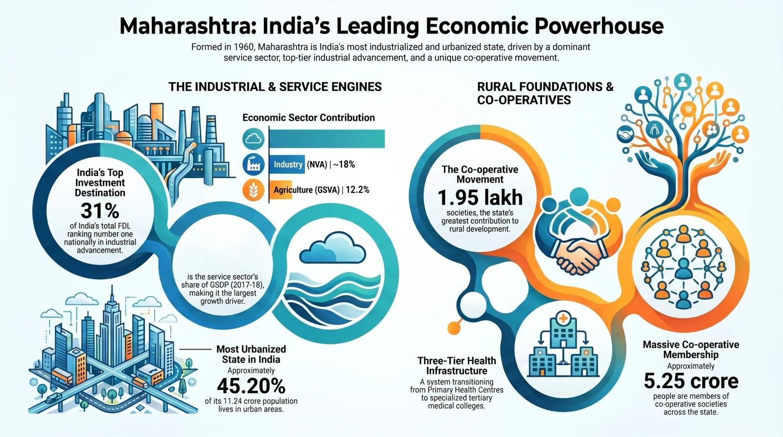 Economy of Maharashtra Class 11 – Agriculture, Industry, Service Sector and Infrastructure