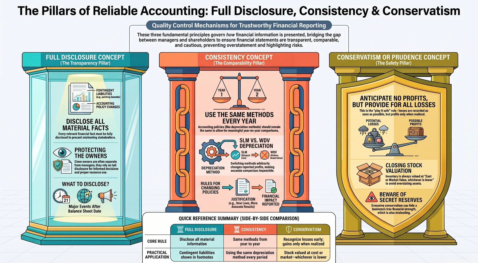 Full Disclosure, Consistency & Conservatism Concepts | Class 11 Accountancy