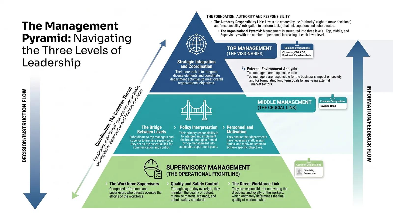 Levels of Management: Top, Middle and Supervisory Management Explained