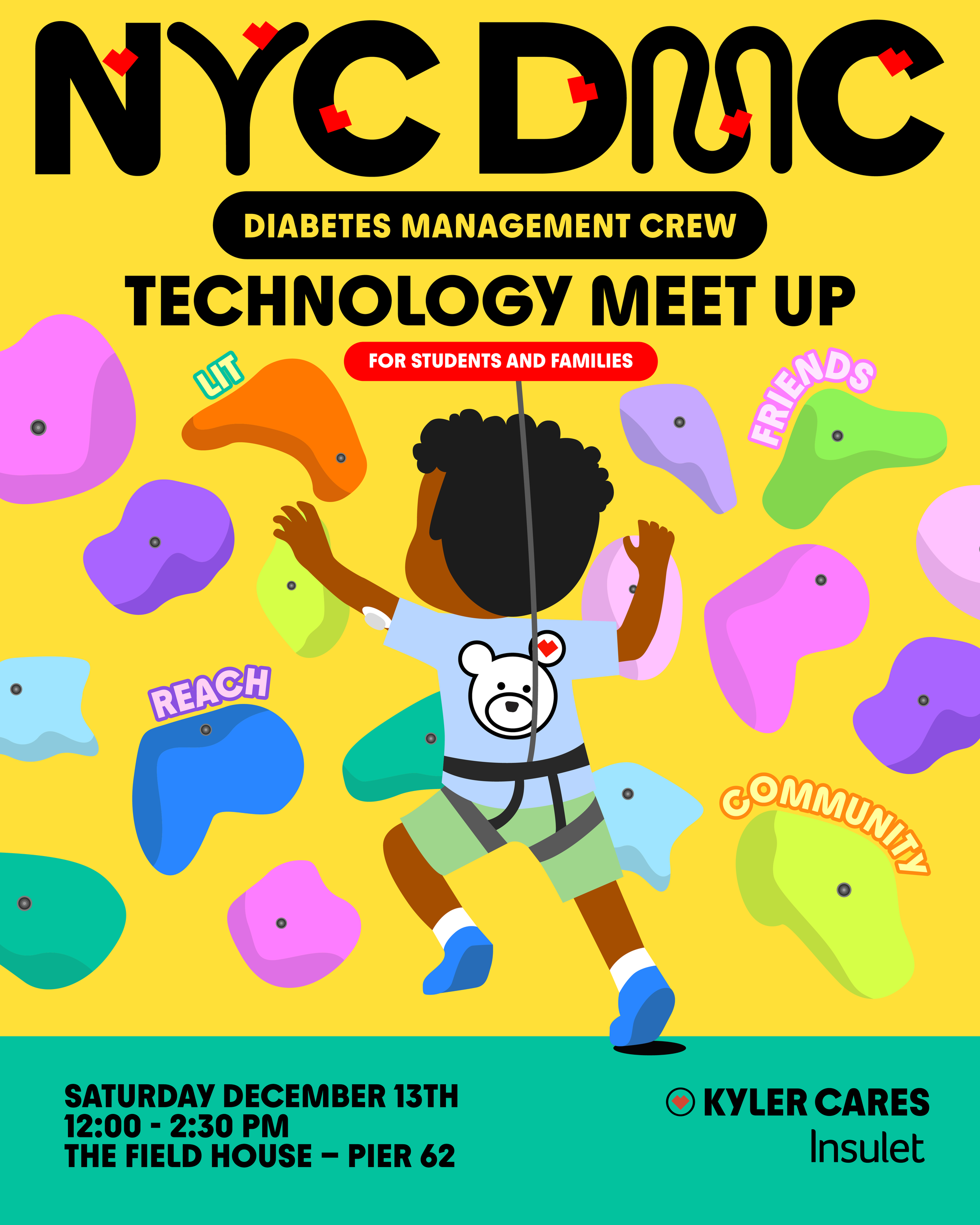 Flyer for a family event at Chelsea Pier