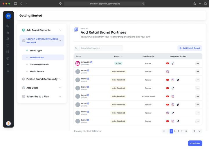 Add brand partners and demand partners