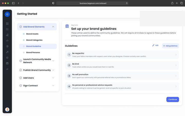 Set moderation, roles, and brand safety
