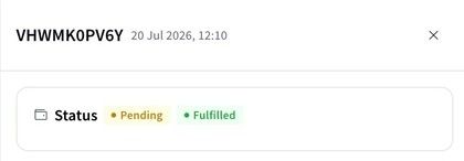 The same sale, now marked as fulfilled.