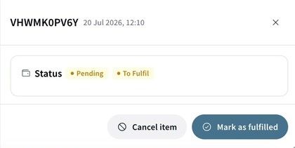 A sale waiting to be fulfilled.