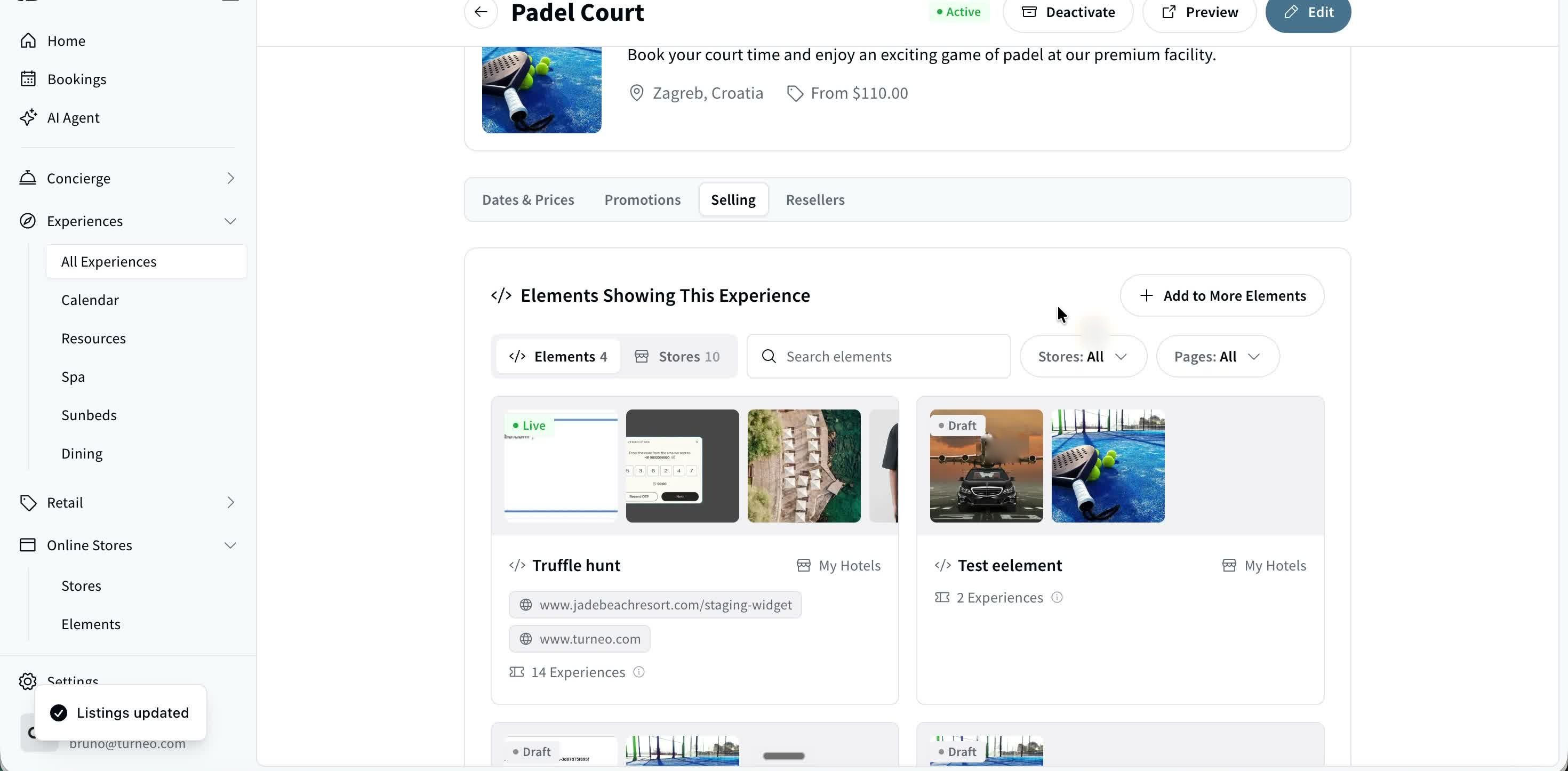 The experience now shows it's included in more Elements.