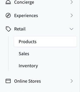 The Retail section in the left-hand menu.