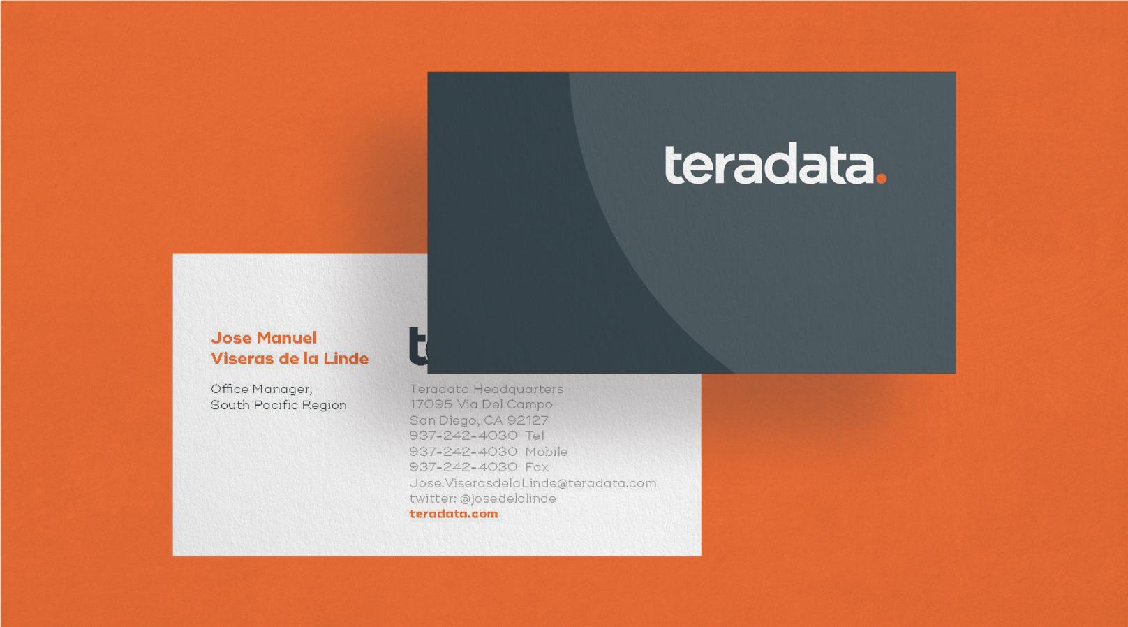 Teradata business card mockup