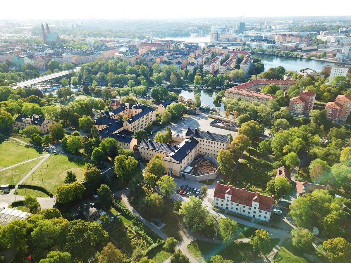 Långholmen konferens flygbild