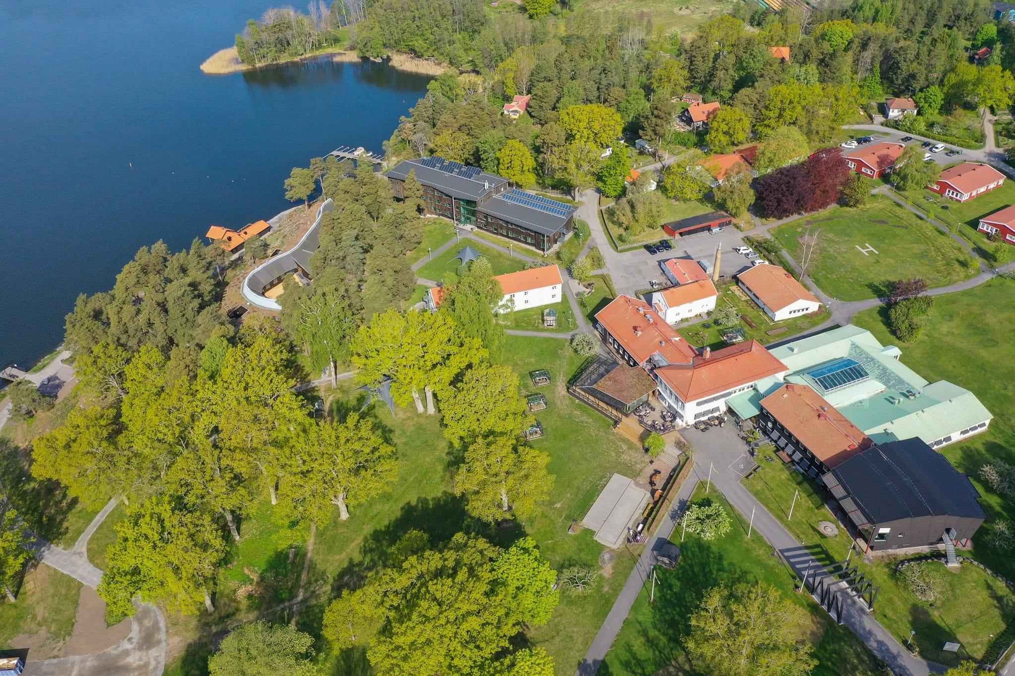 Sånga konferens och hotel flygbild externt