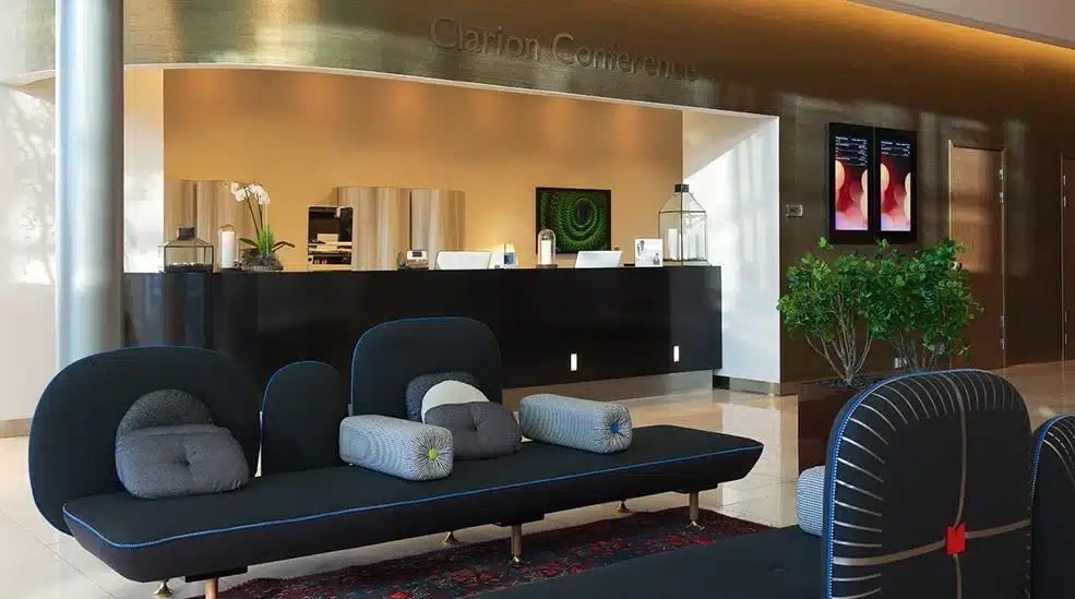 konferens Clarion hotel Arlanda Airport lobby