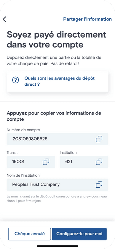 Dépôt direct