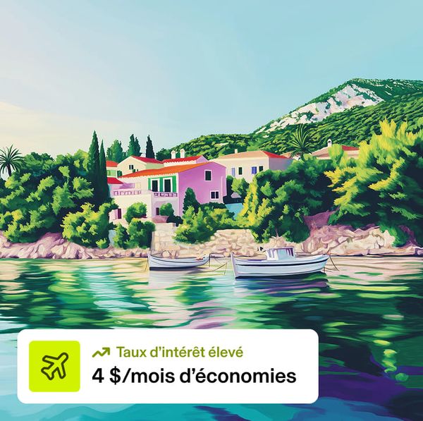 Taux d'intérêt élevé - 50 $/mois d'économies