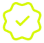 Symbol of a checkmark in a circle