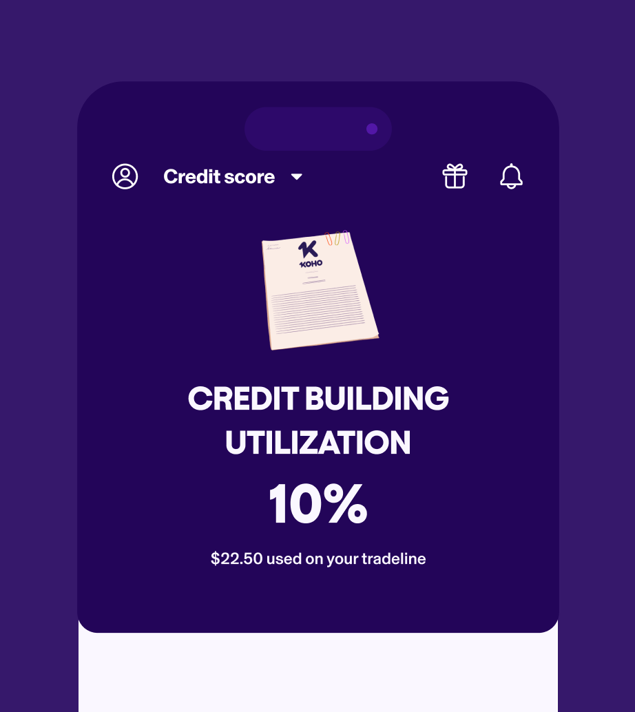Credit building utilization