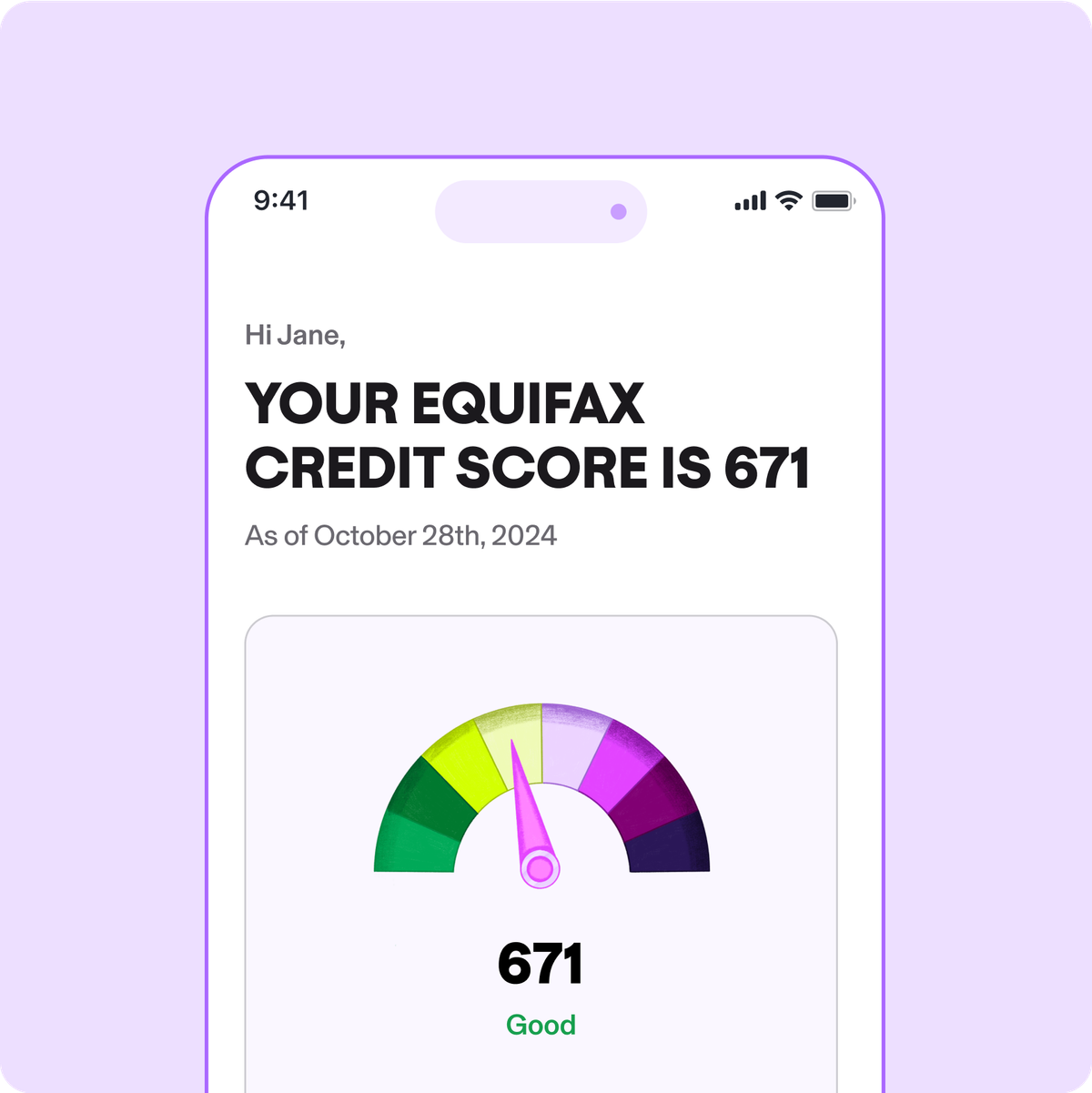 Your Equifax score