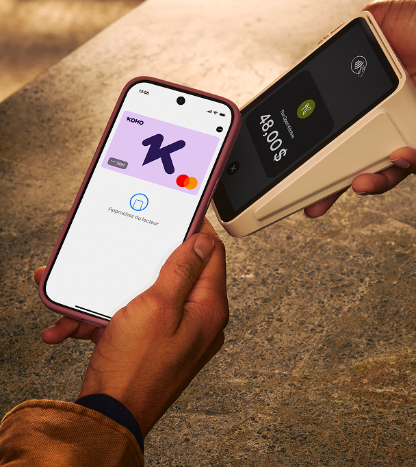 Payez sans contact avec la carte KOHO