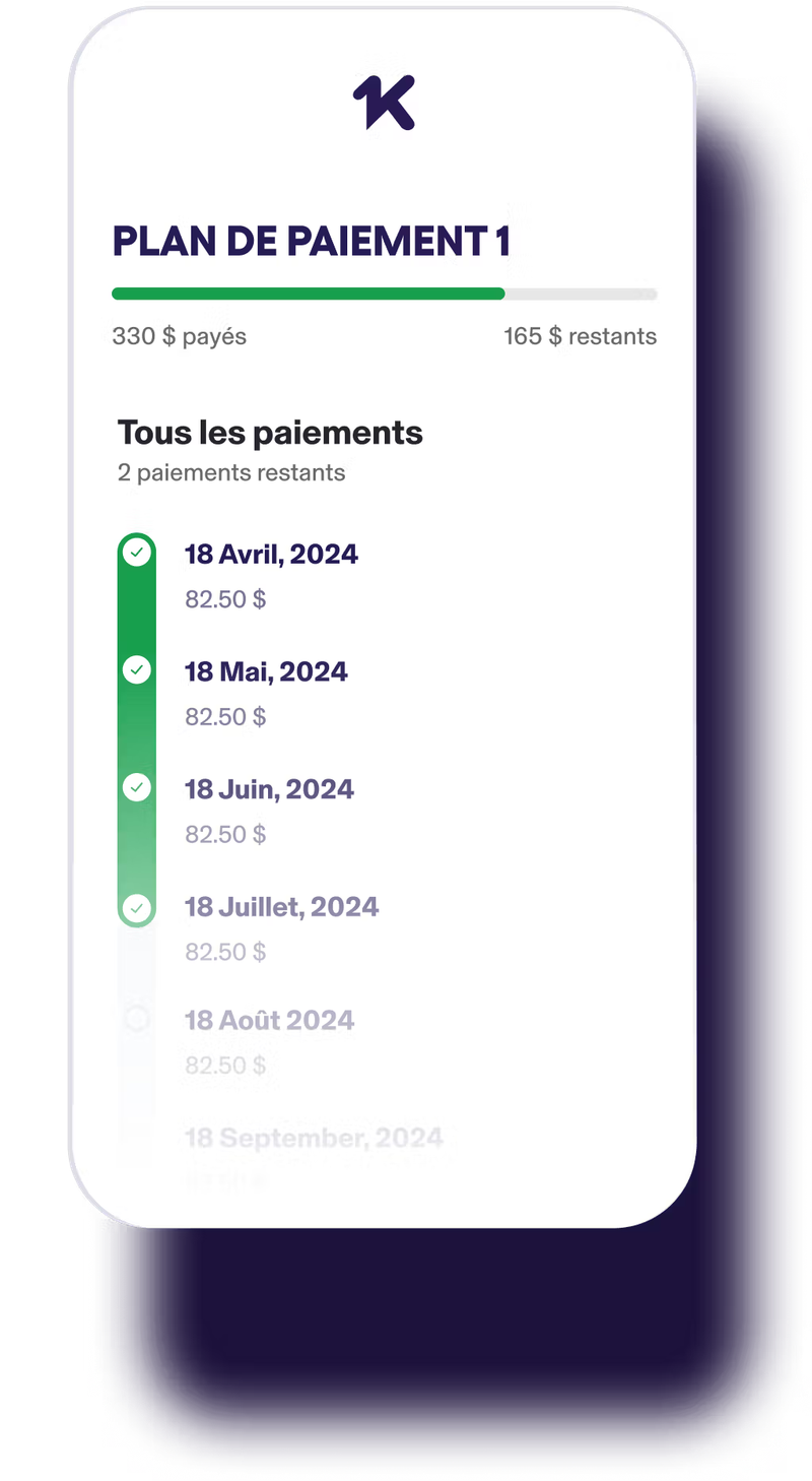 Track your payments