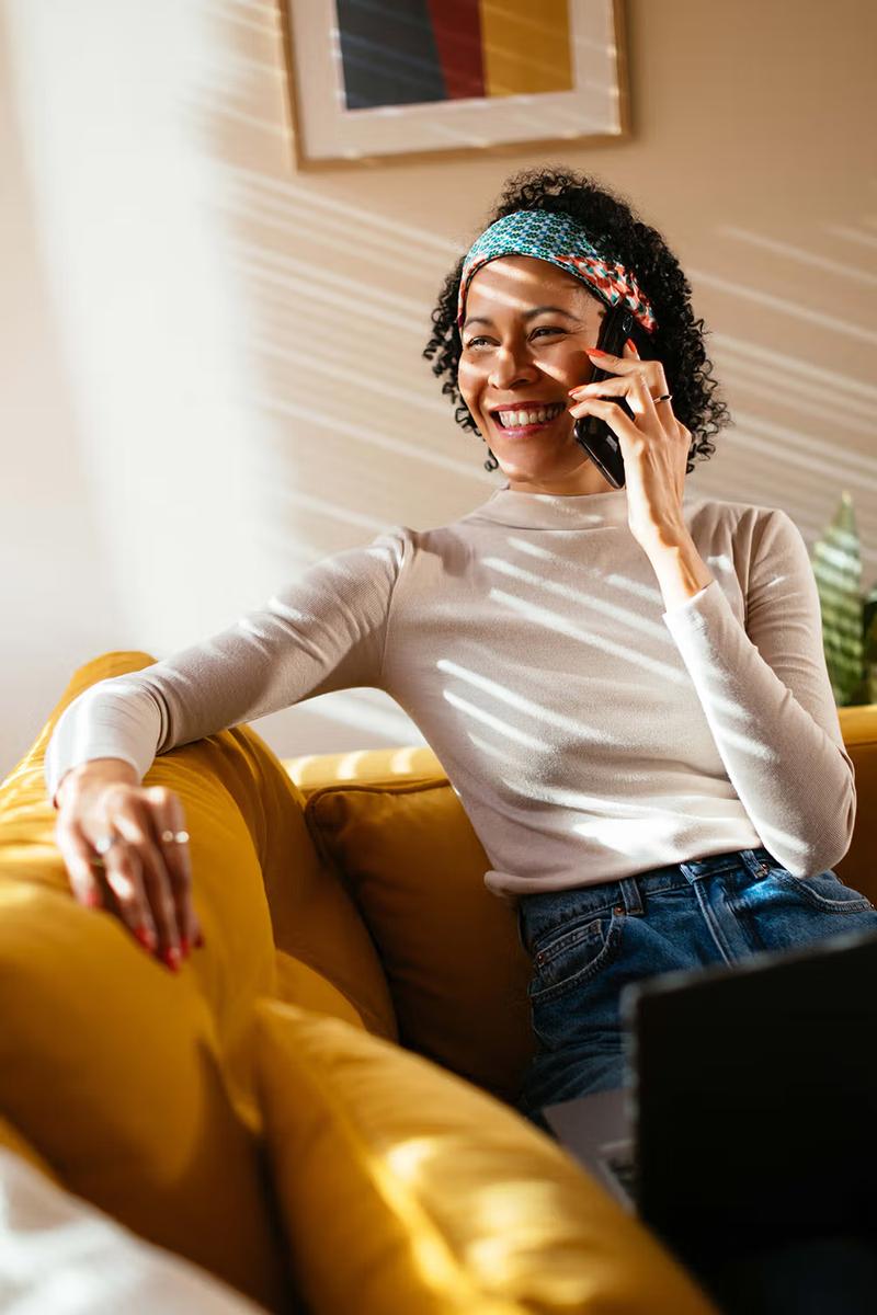 person on phone