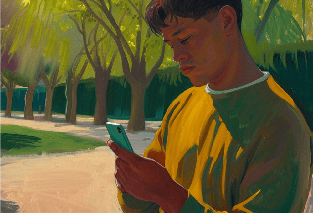 Man on phone