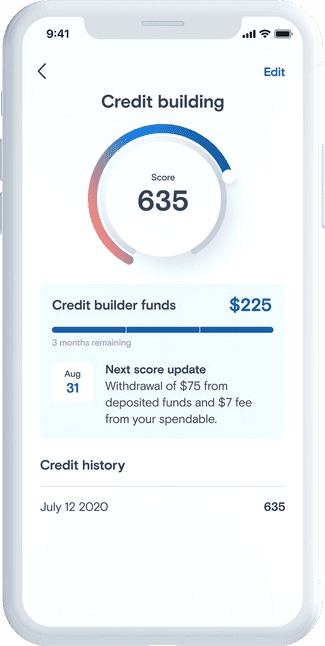 Credit Building App Screen