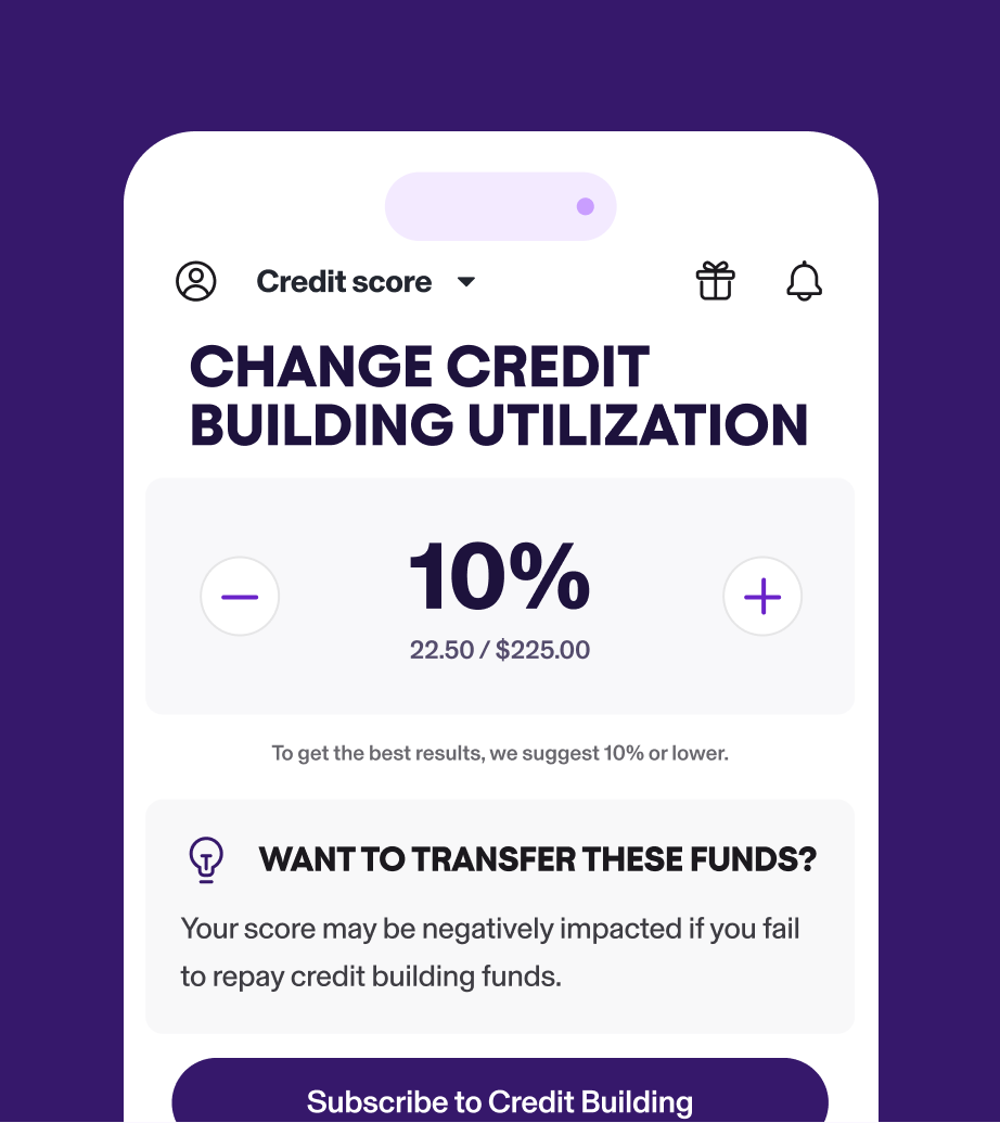 Change credit building utilization