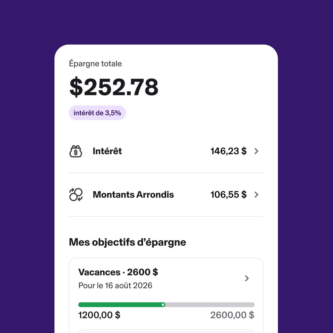 Épargne totale - 252.78 $