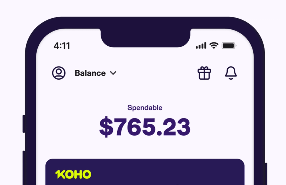 KOHO app - Spendable