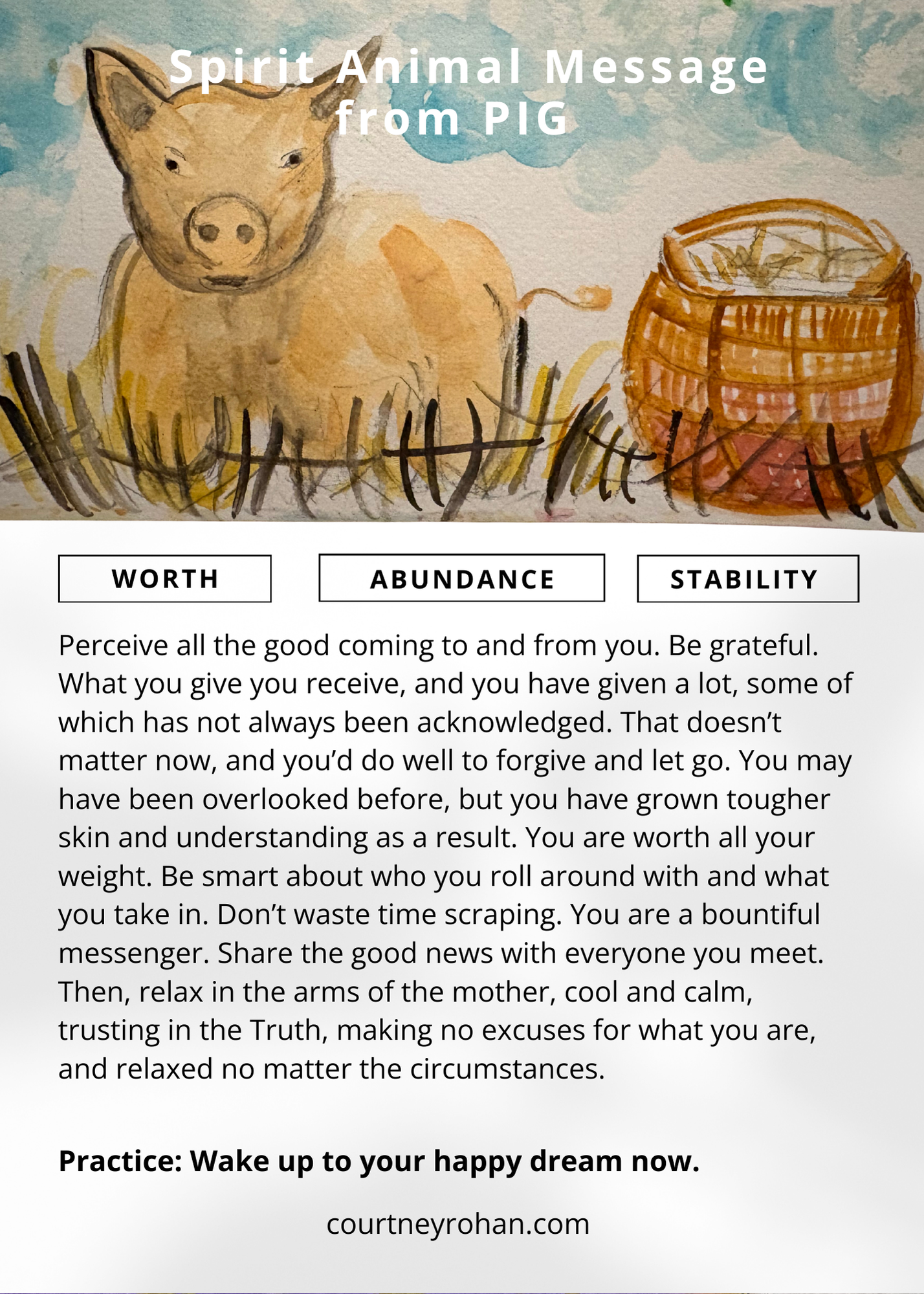 Animals Remember Spirit: PIG
