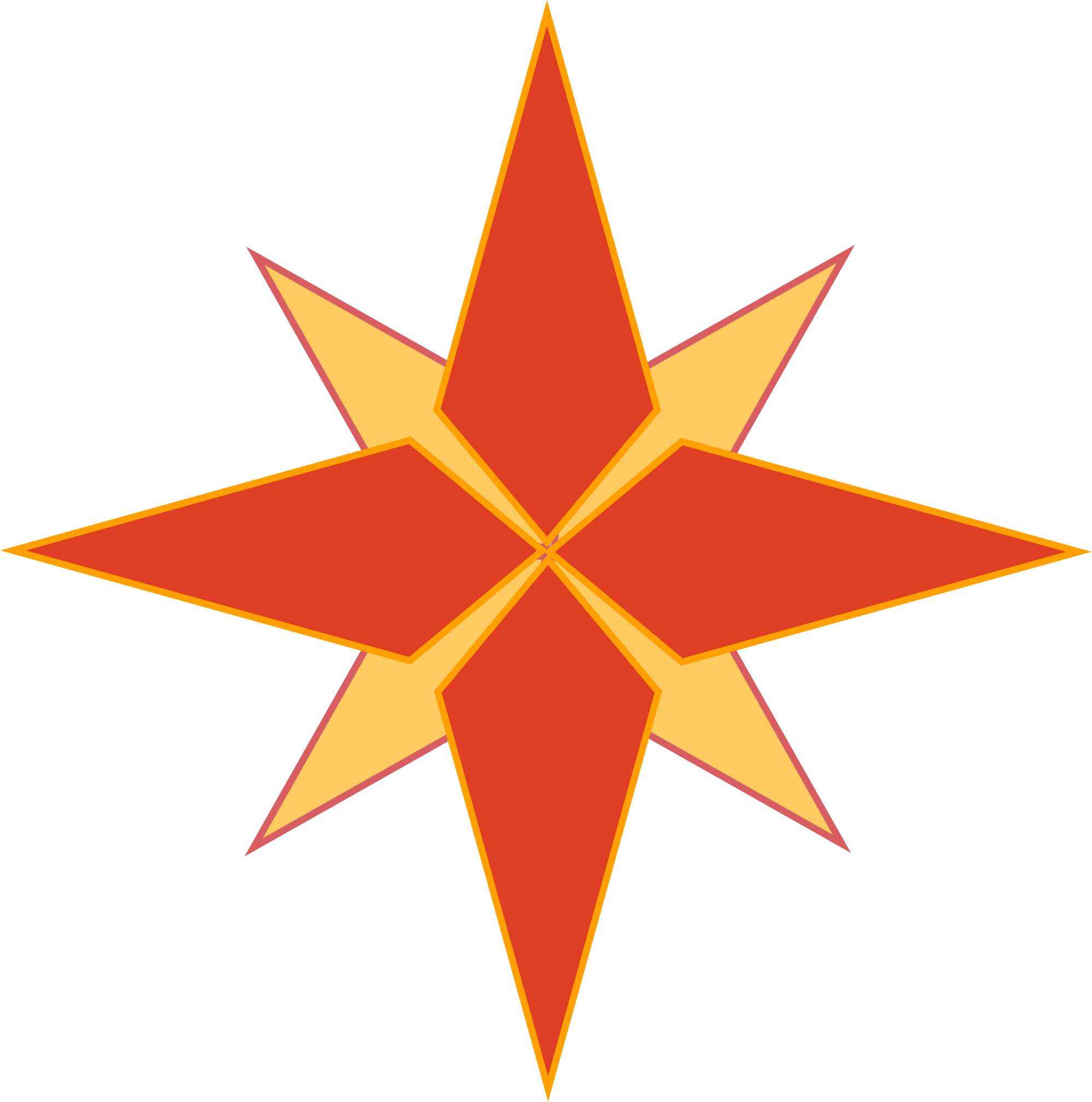 Red and Orange Star Logo