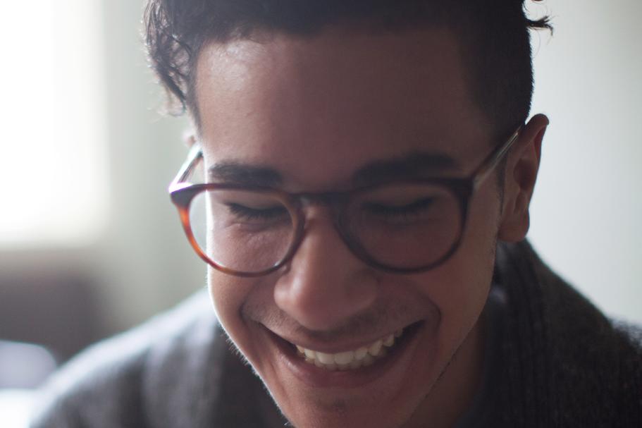 Smiling man wearing glasses