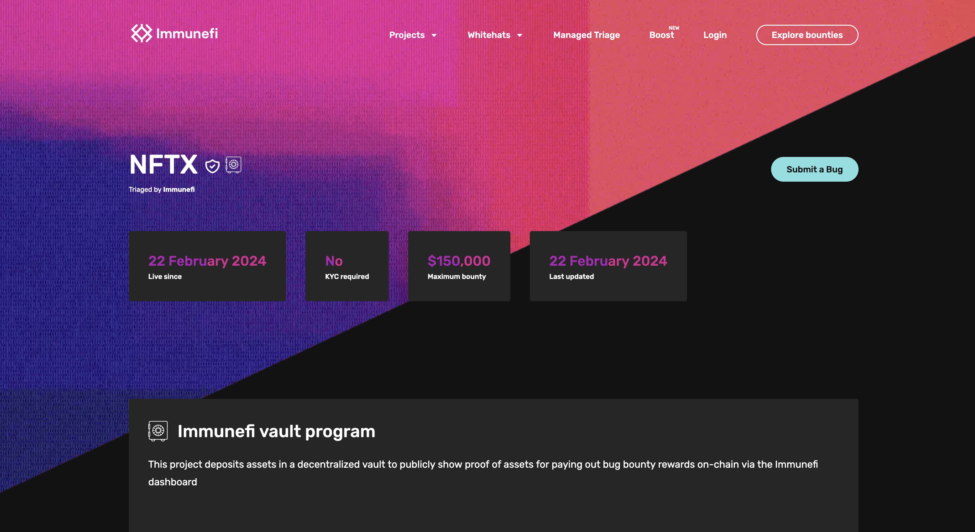 NFTX V3 now on Immunefi | NFTX Protocol