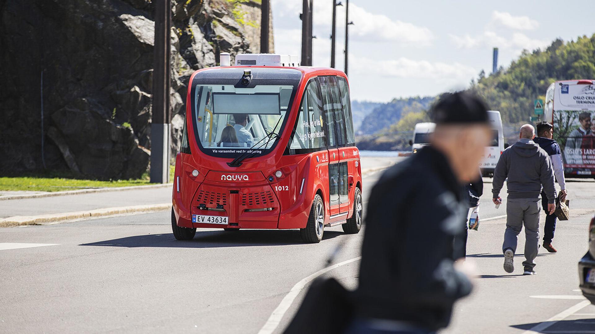 Self-driving bus in Oslo