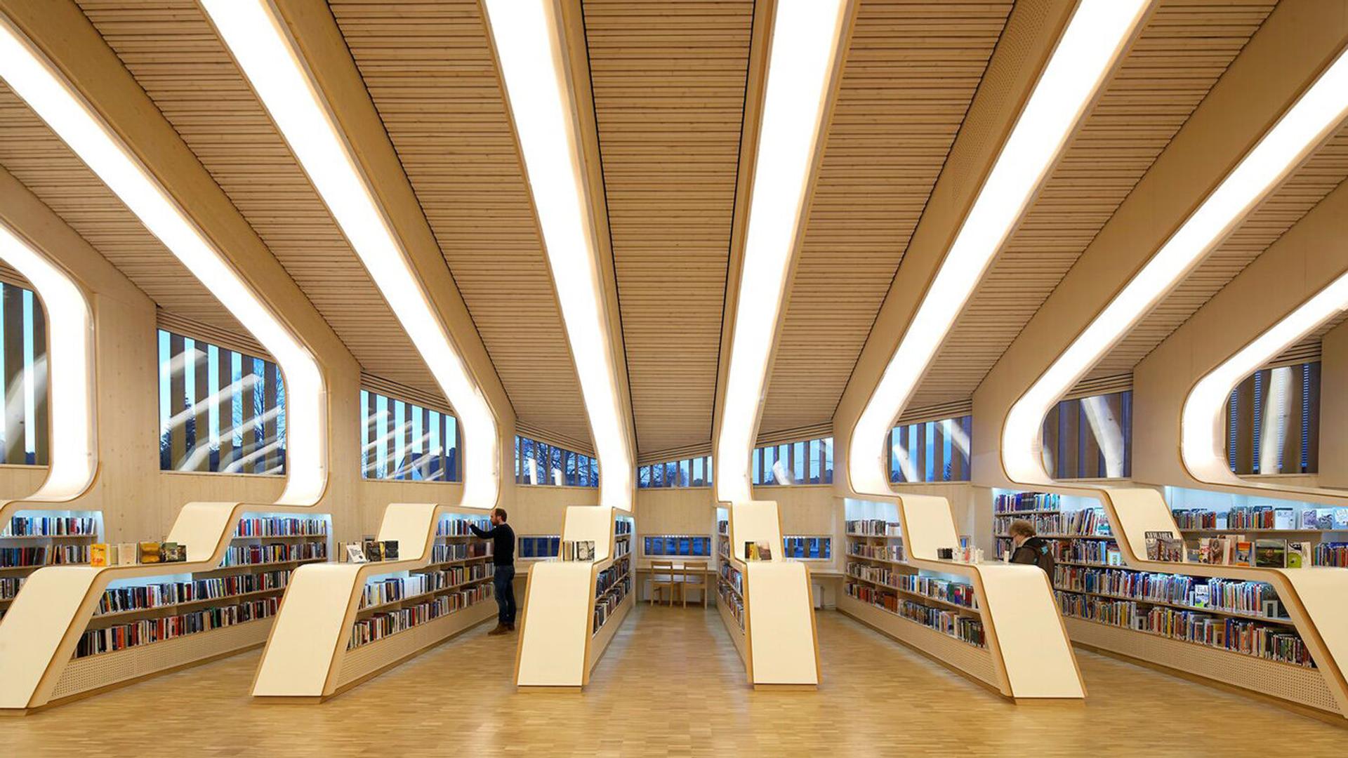 Inside view of Vennesla Library ©Hufton+Crow