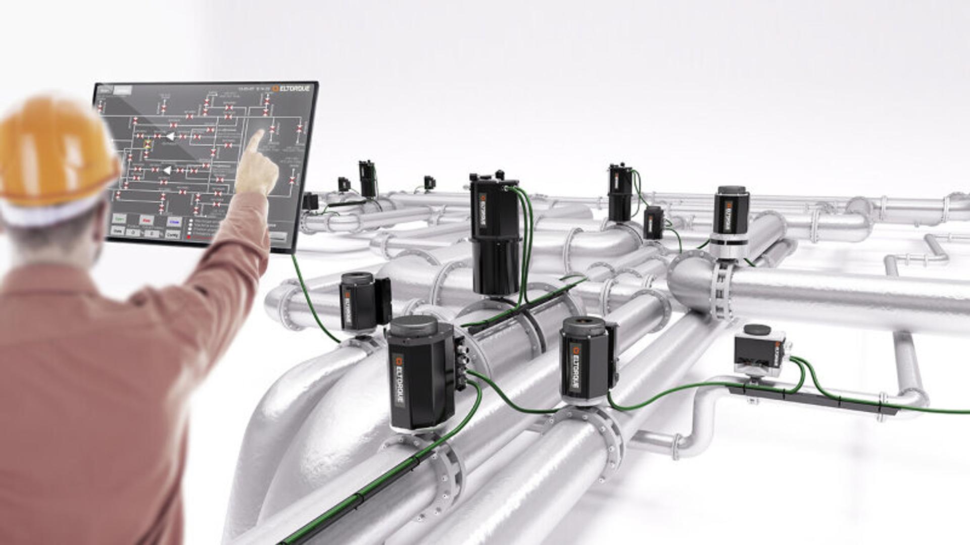 Man pointing out at electric system