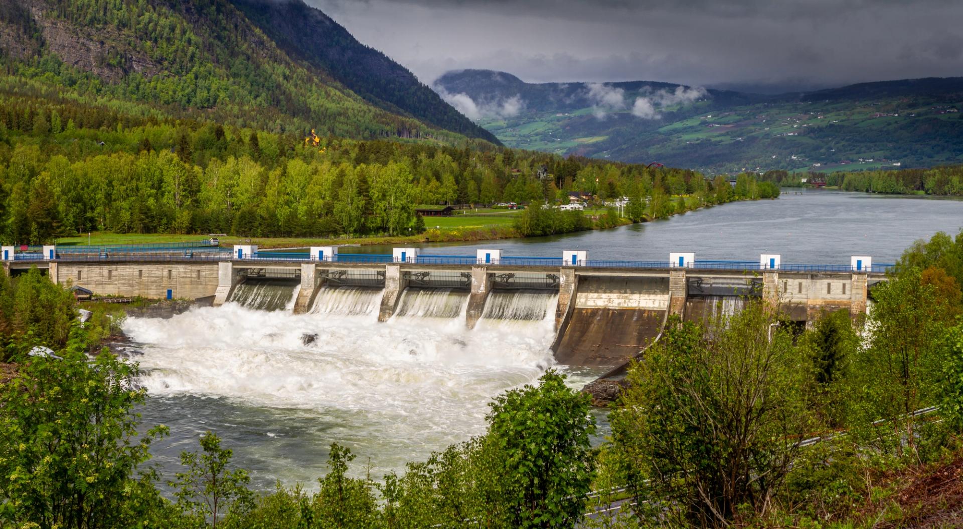 Hunderfossen hydropower plant in Norway