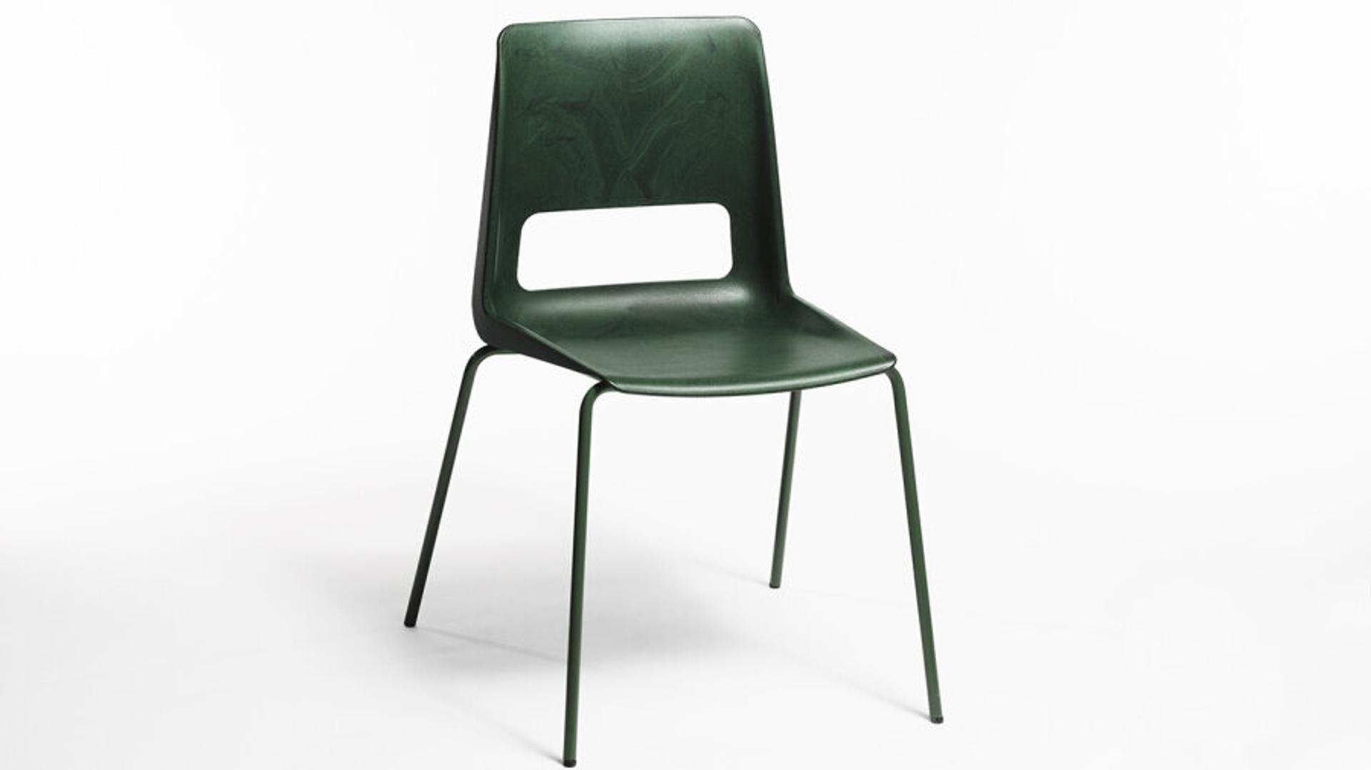 Green plastic chair
