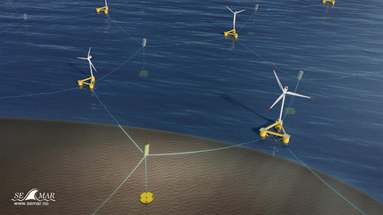 Honeymooring® is an eco-friendly, cost-effective mooring system for floating wind turbines